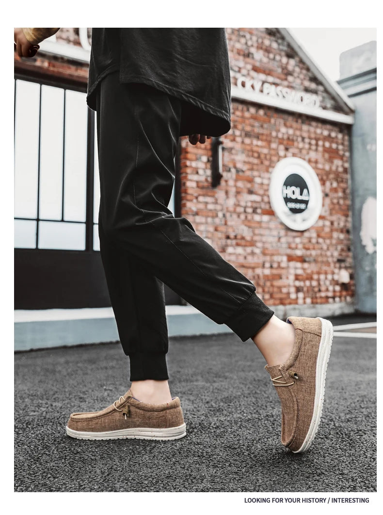 Mocassin Toile Homme Grande Taille