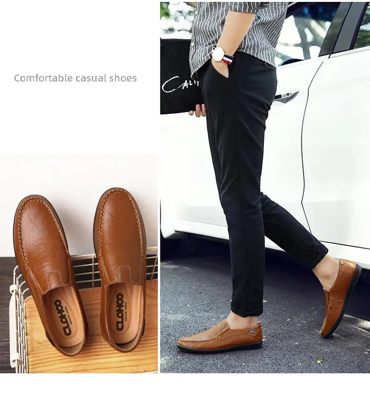 Mocassin Noir Homme Confortable
