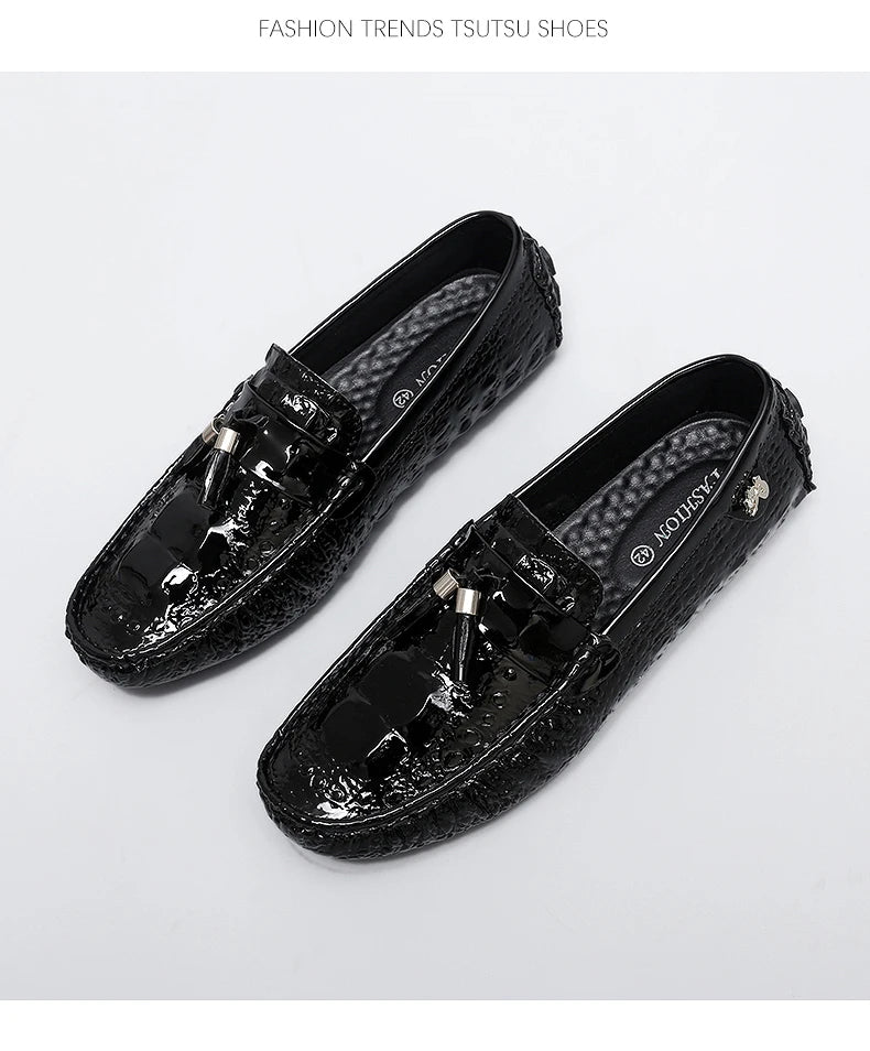 Mocassin Croco Blanc Unisexe