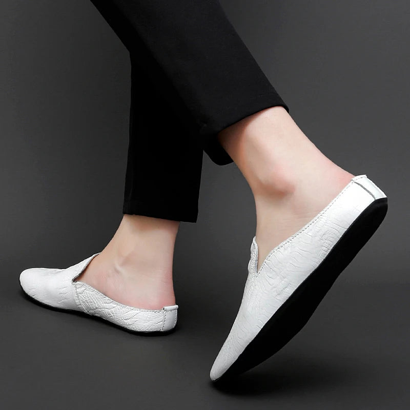 Mocassin Ouvert Croco Homme
