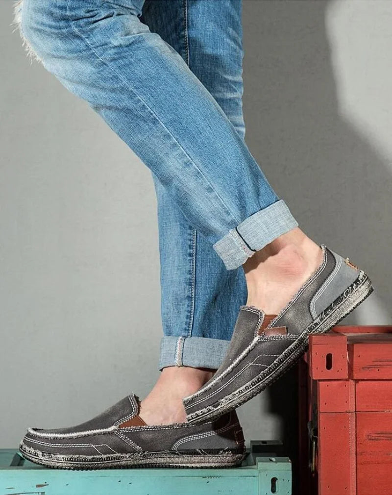Mocassin Toile Homme