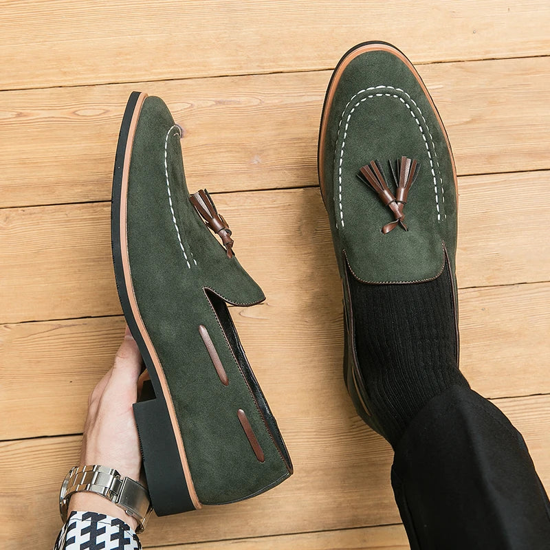 Mocassin Gris Homme Daim