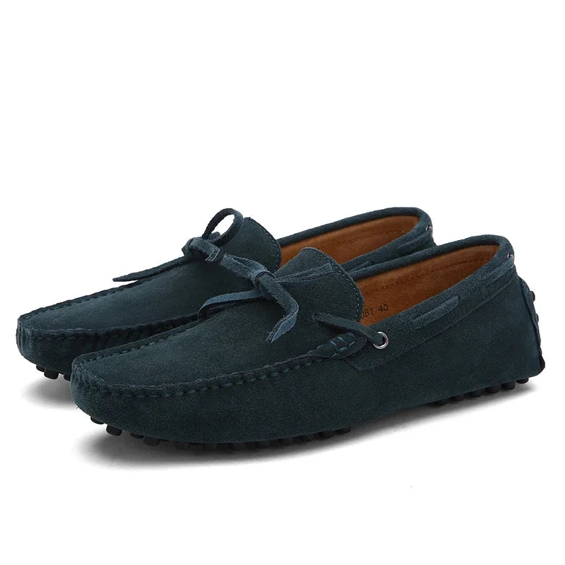 Suede Shoes Men Size 38-49 Luxury Men Loafers Soft Moccasins Man High Quality Shoes Casual Genuine Leather Driving Flats Penny