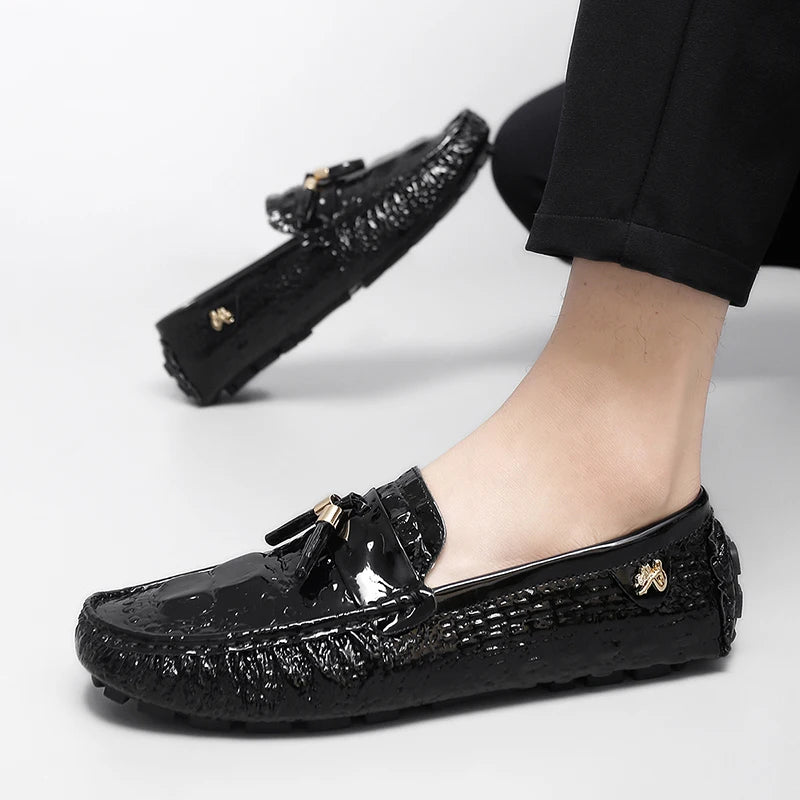 Mocassin Croco Blanc Unisexe