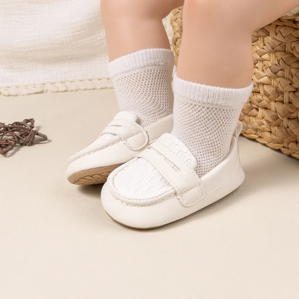 KIDSUN Baby Girls Boys Classic Loafers Infant Oxford Dress Shoes Prewalker Soft Slip On Moccasin Crib Flats Newborn Shoes