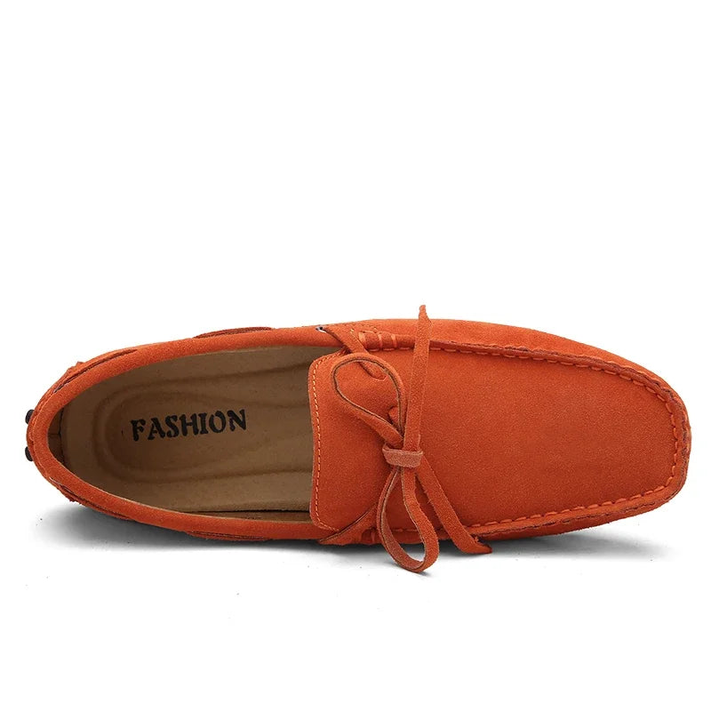 Suede Shoes Men Size 38-49 Luxury Men Loafers Soft Moccasins Man High Quality Shoes Casual Genuine Leather Driving Flats Penny