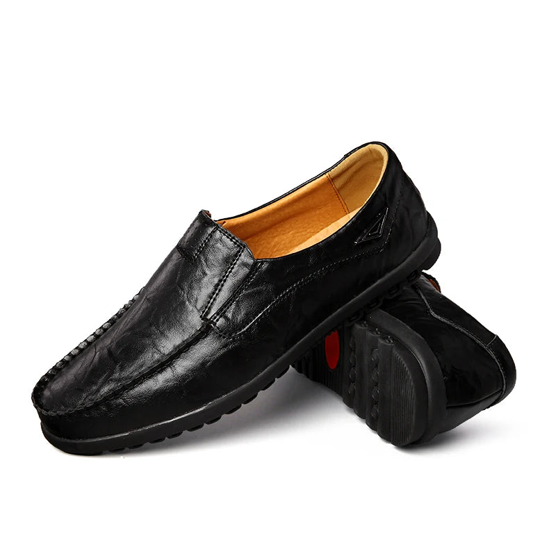 Mocassin Noir Homme Grande Taille
