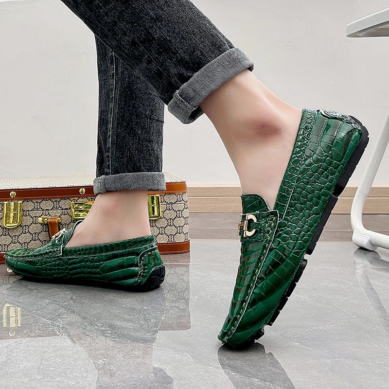 Mocassin Croco Vernis Homme