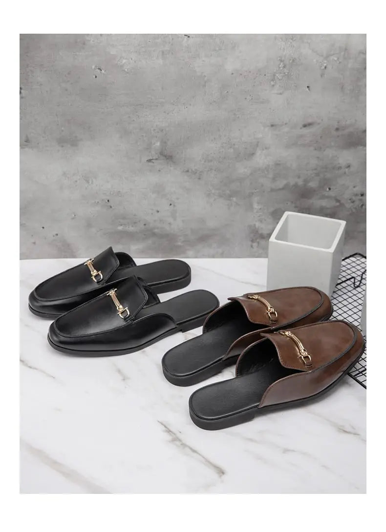 Mocassin Mule Homme Noir