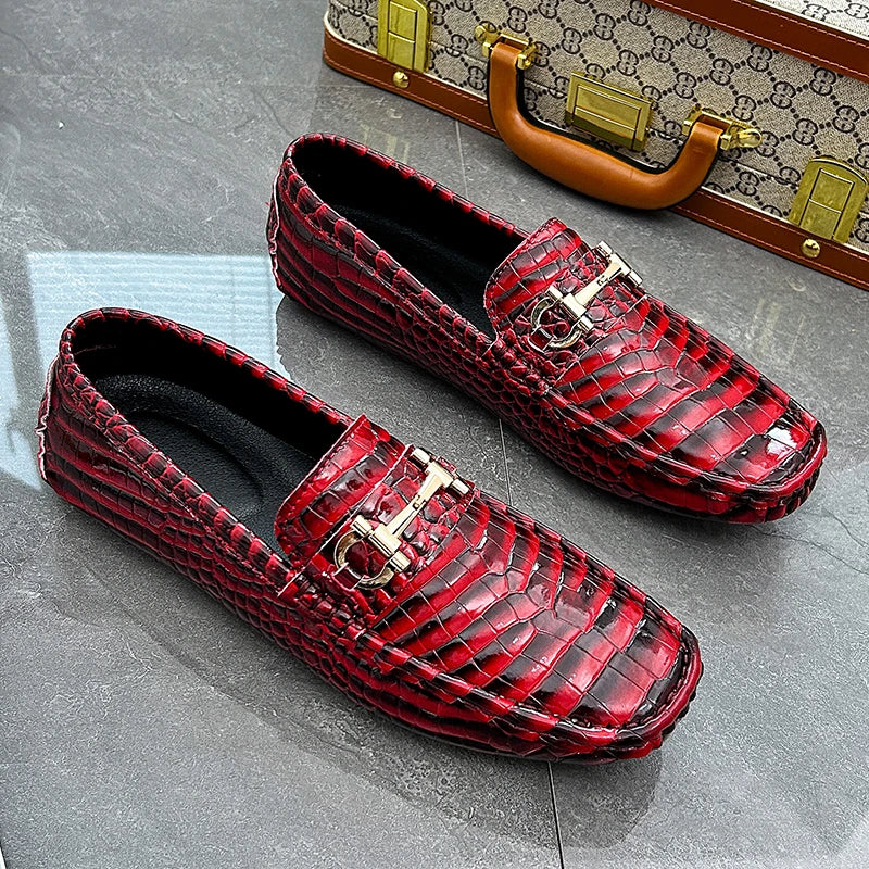 Mocassin Croco Vernis Homme