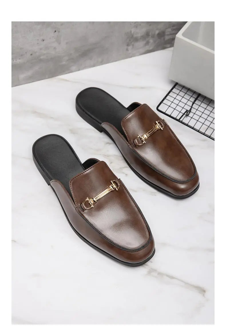Mocassin Mule Homme Noir