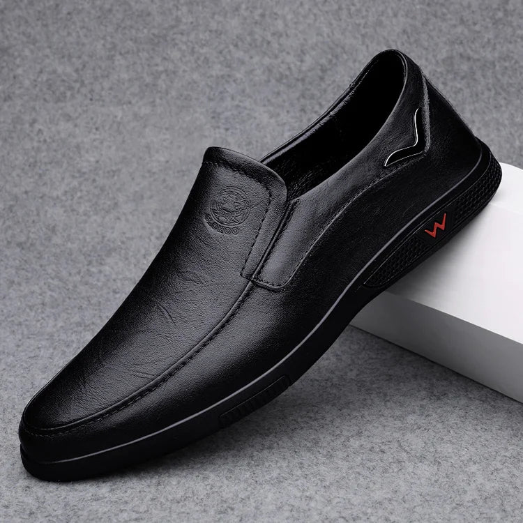 Mocassin Cuir Homme Semelle Caoutchouc