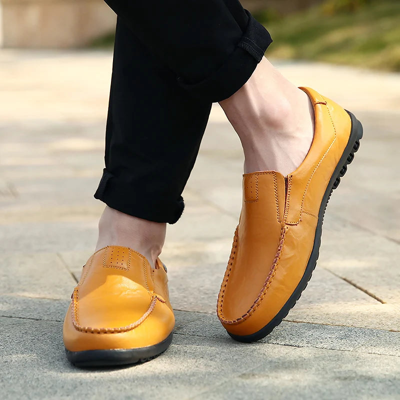 Mocassin Noir Homme Grande Taille