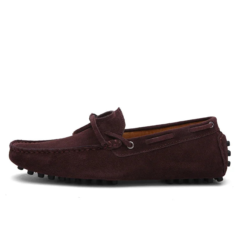Suede Shoes Men Size 38-49 Luxury Men Loafers Soft Moccasins Man High Quality Shoes Casual Genuine Leather Driving Flats Penny