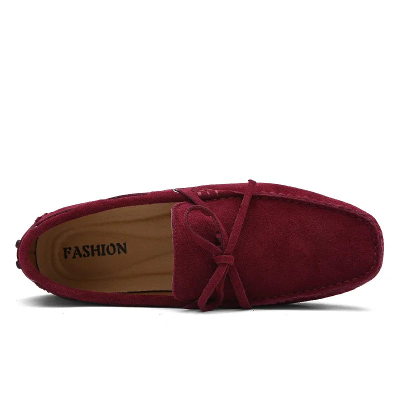 Suede Shoes Men Size 38-49 Luxury Men Loafers Soft Moccasins Man High Quality Shoes Casual Genuine Leather Driving Flats Penny