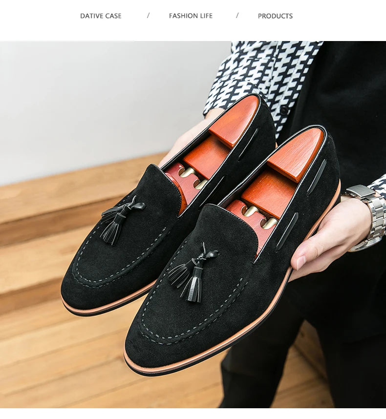 Mocassin Gris Homme Daim