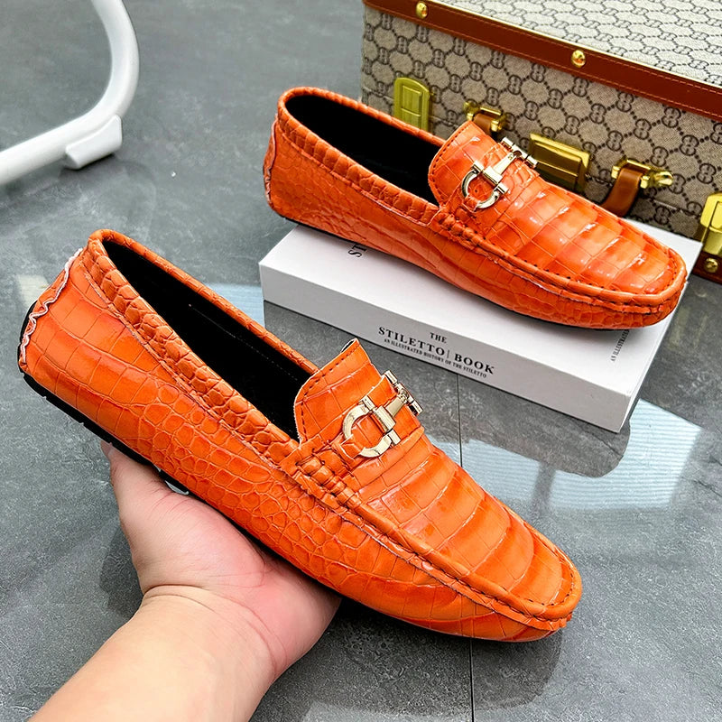 Mocassin Croco Vernis Homme