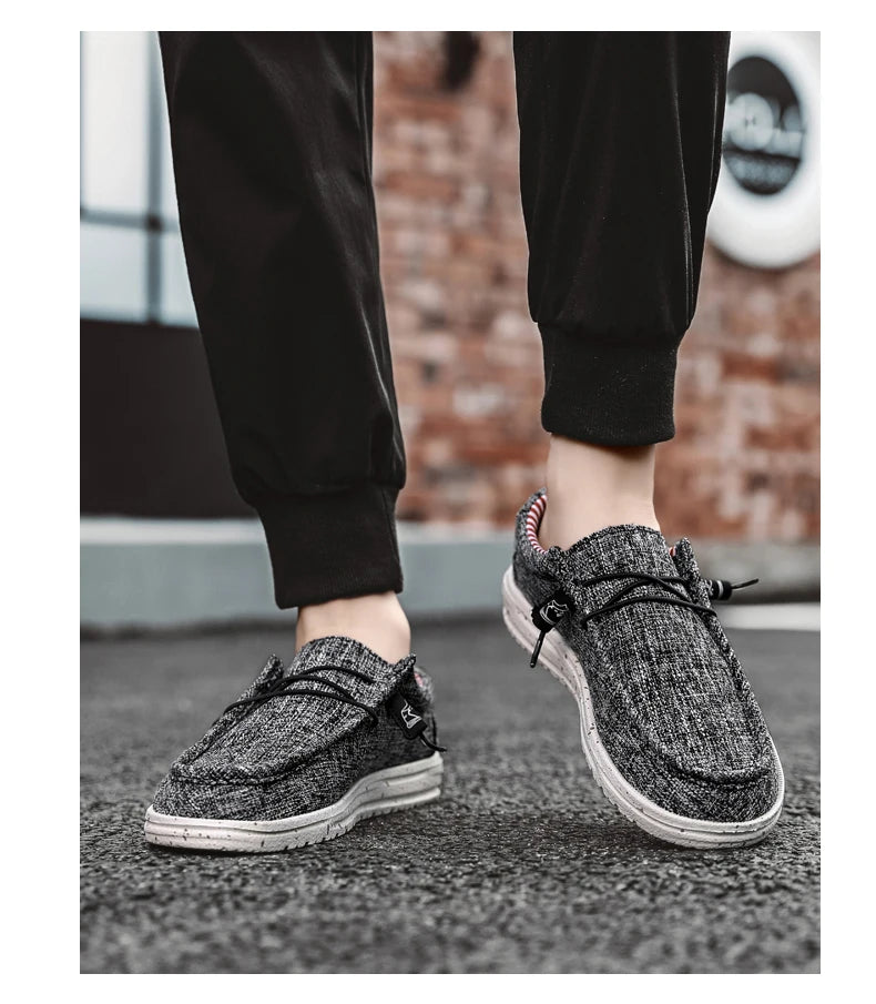 Mocassin Toile Homme Grande Taille