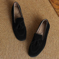 Women's natural suede leather fringe slip-on flats loafers leisure soft comfortable casual female moccasins shoes for woman sale