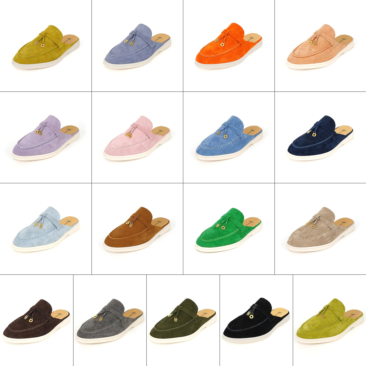 Luxury Designer Tassel Suede Leather Loafers for Women Slip On Slippers Flat Shoes Work Walking Shoes High Quality，GJ Brand 44