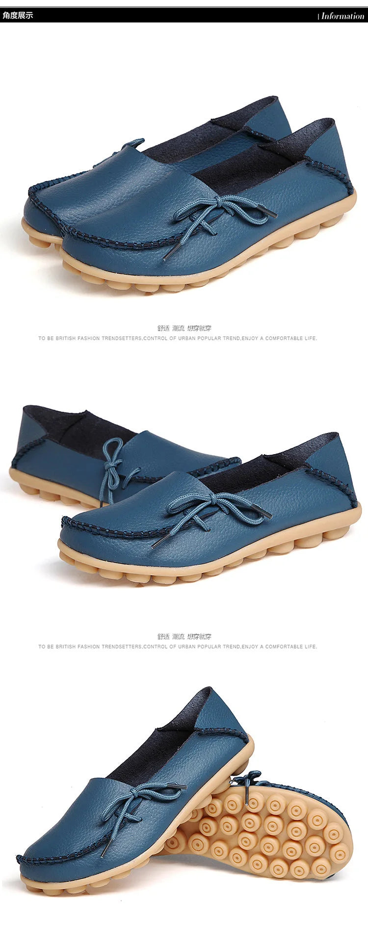 New Moccasins Women Flats 2026 Autumn Woman Loafers Genuine Leather Female Shoes Slip On Ballet Bowtie Women's Shoes Big Size