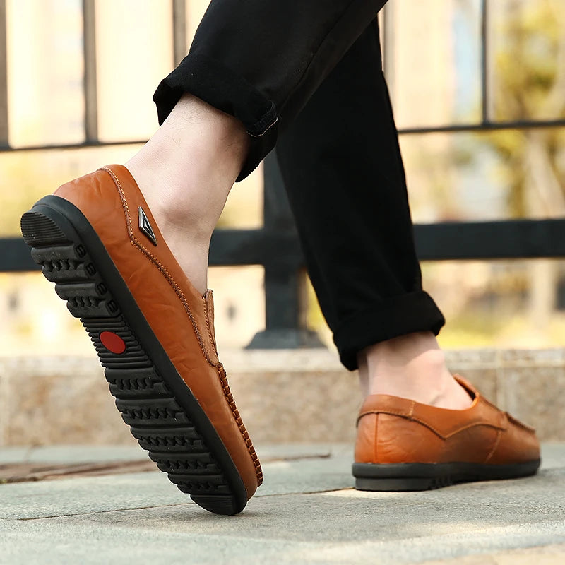 Mocassin Noir Homme Grande Taille