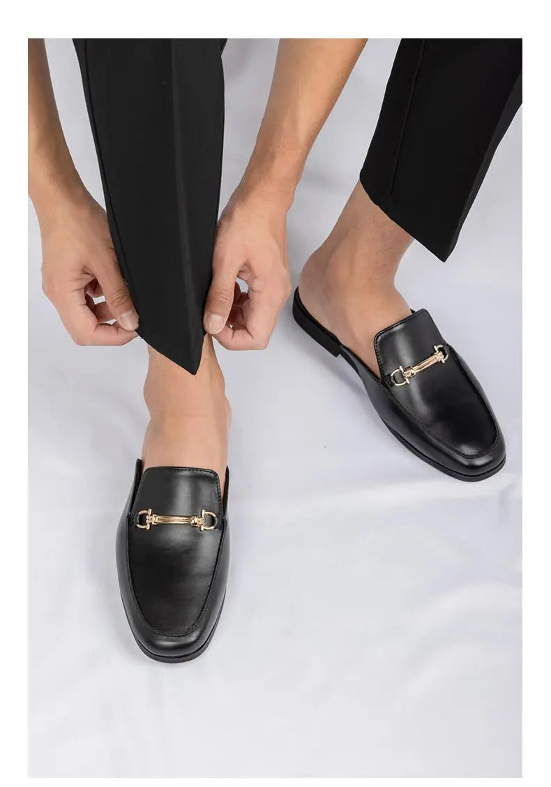 Mocassin Mule Homme Noir