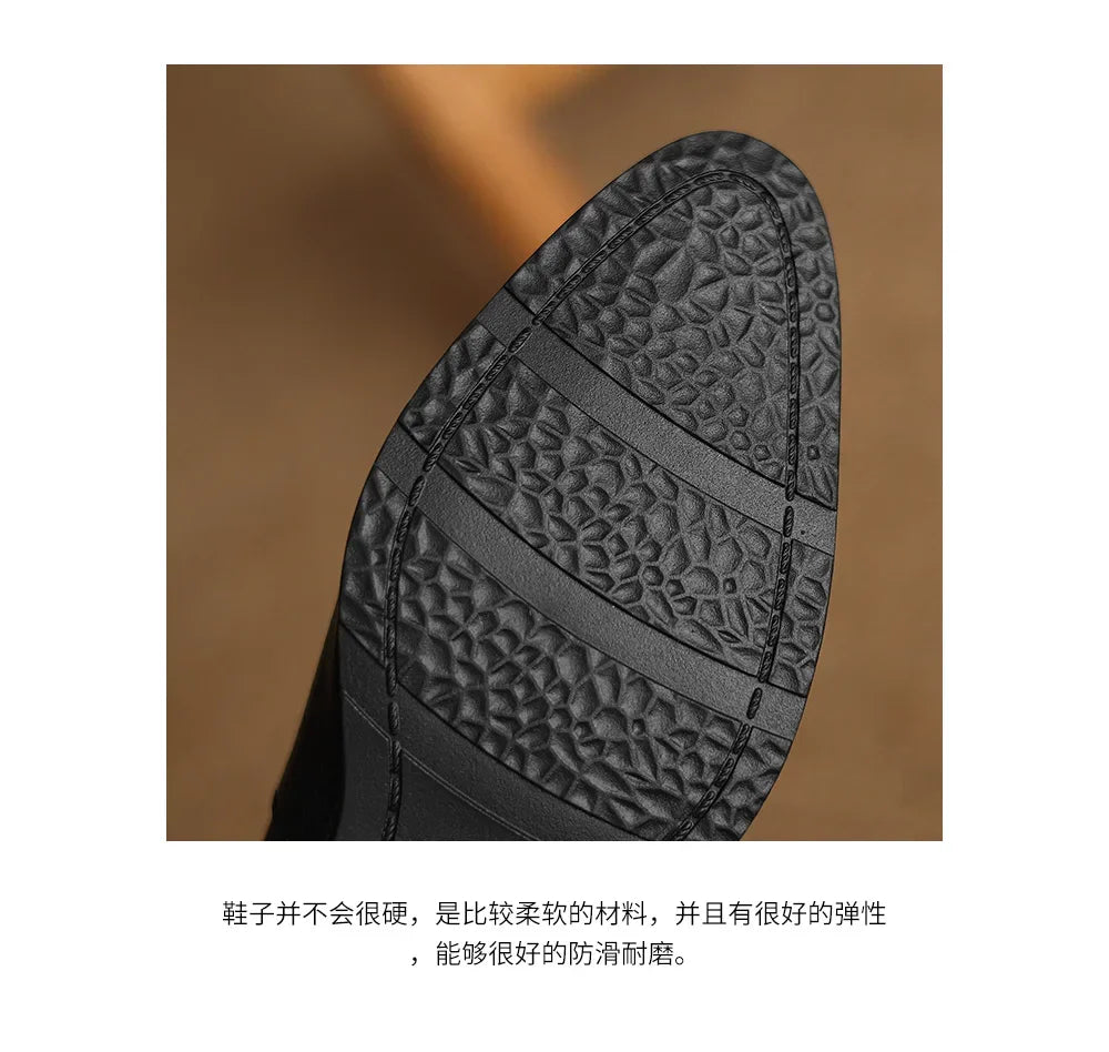 2025 spring autumn women pumps natural leather 22-25cm soft sheepskin+cowhide+pigskin pointed toe thick heel loafers women shoes