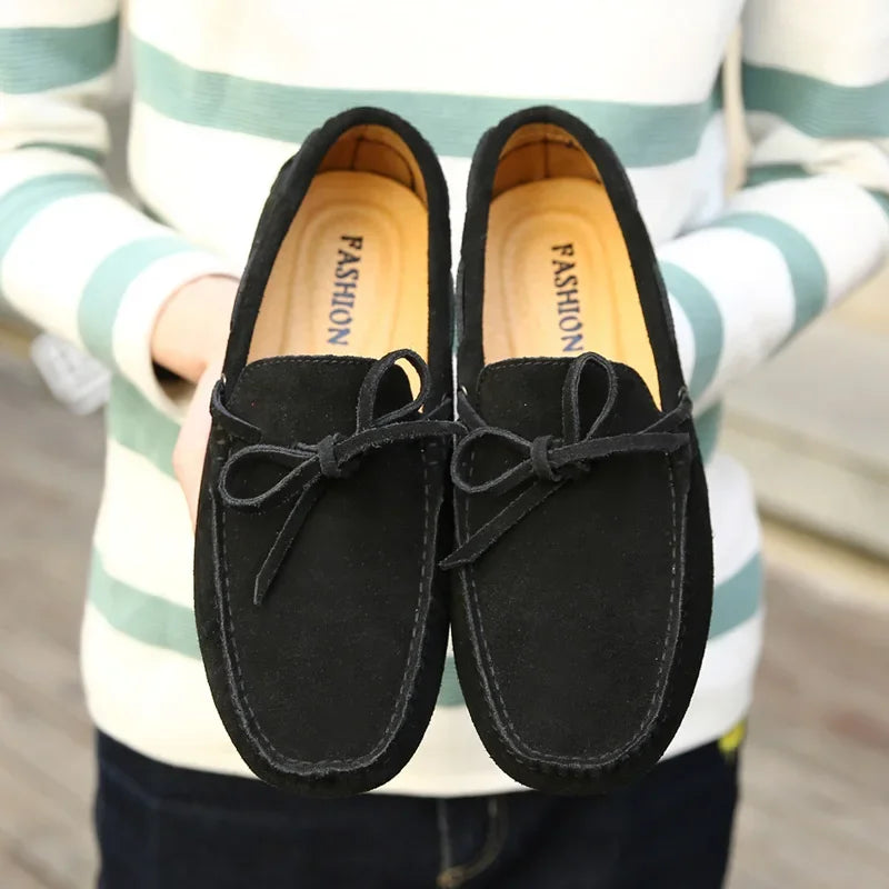 Suede Shoes Men Size 38-49 Luxury Men Loafers Soft Moccasins Man High Quality Shoes Casual Genuine Leather Driving Flats Penny