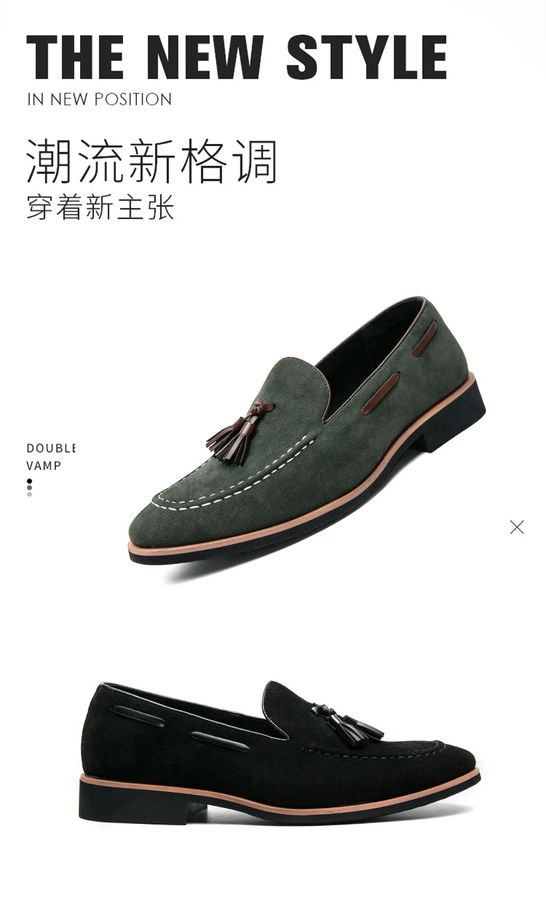 Mocassin Gris Homme Daim