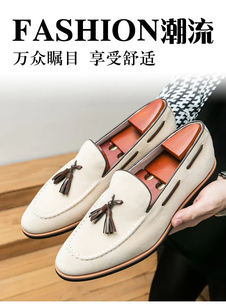 Mocassin Gris Homme Daim
