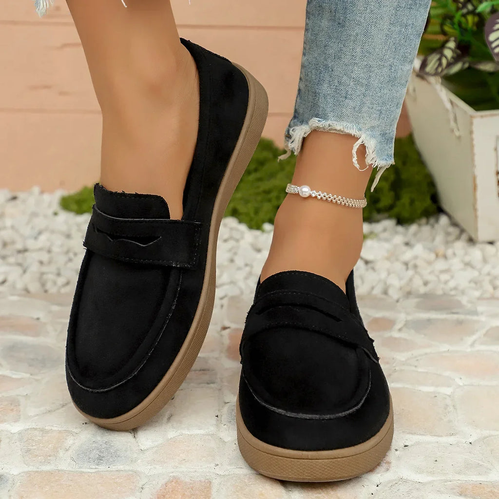 Women's Tassel Slip on Loafers Fashion Comfort Outdoor Flats Casual Shoes Daily Walking Shoes British Style Suede Sneakers 43