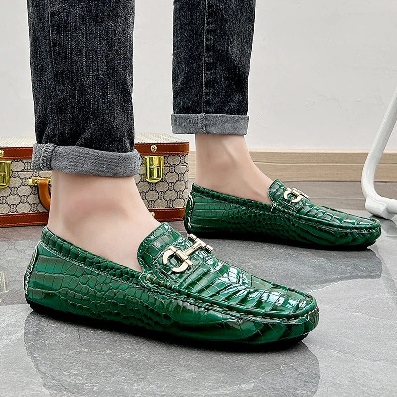 Mocassin Croco Vernis Homme