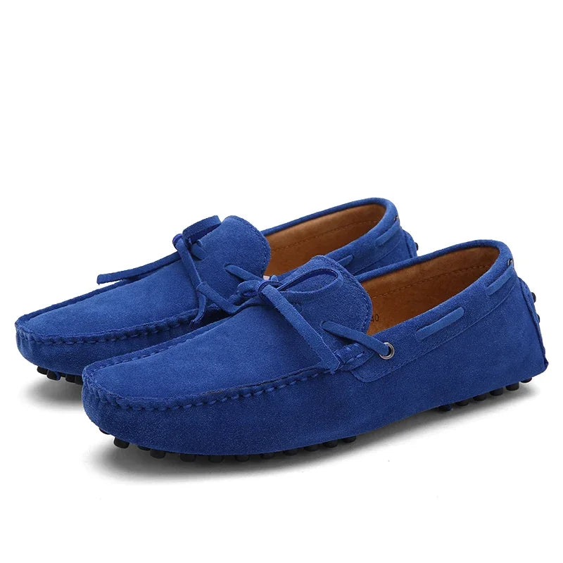 Suede Shoes Men Size 38-49 Luxury Men Loafers Soft Moccasins Man High Quality Shoes Casual Genuine Leather Driving Flats Penny