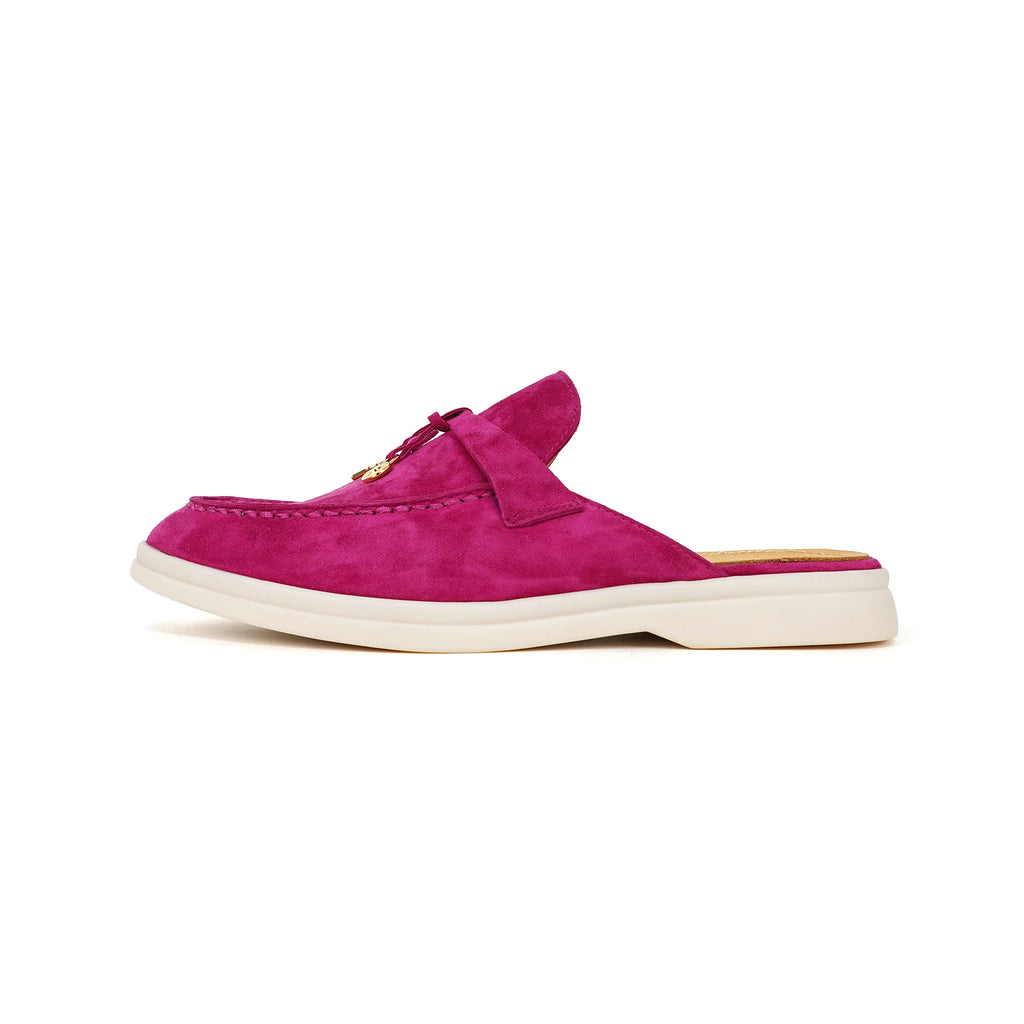 Luxury Designer Tassel Suede Leather Loafers for Women Slip On Slippers Flat Shoes Work Walking Shoes High Quality，GJ Brand 44