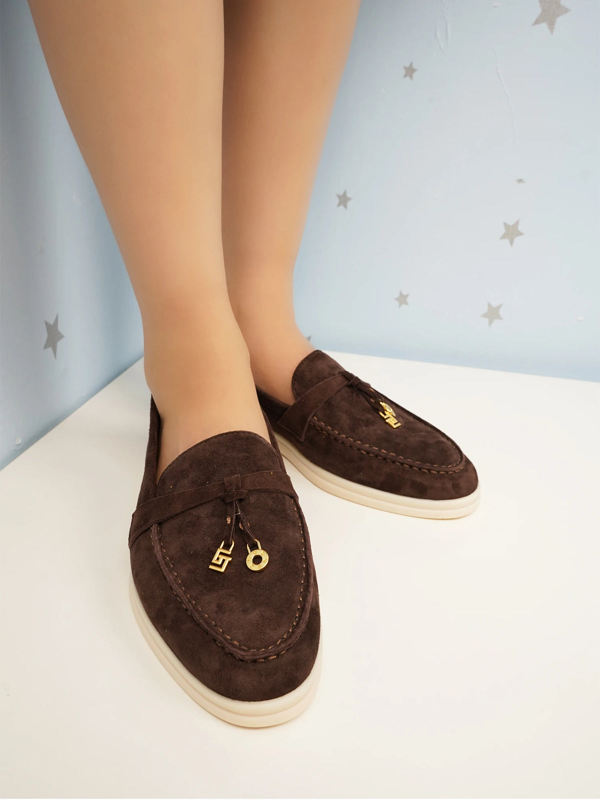 GJ High-Quality Brand Women's Shoes Luxury Leather Round Toe Retro Casual Shoes Spring Thick Soled Loafers Driving Shoes