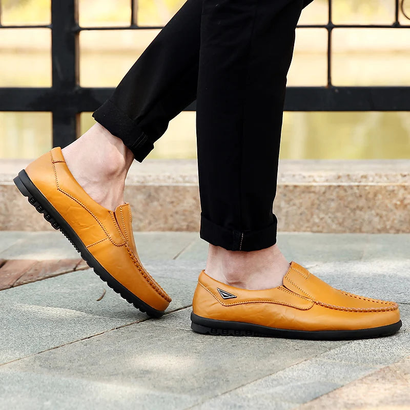 Mocassin Noir Homme Grande Taille