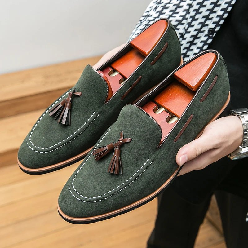 Mocassin Gris Homme Daim