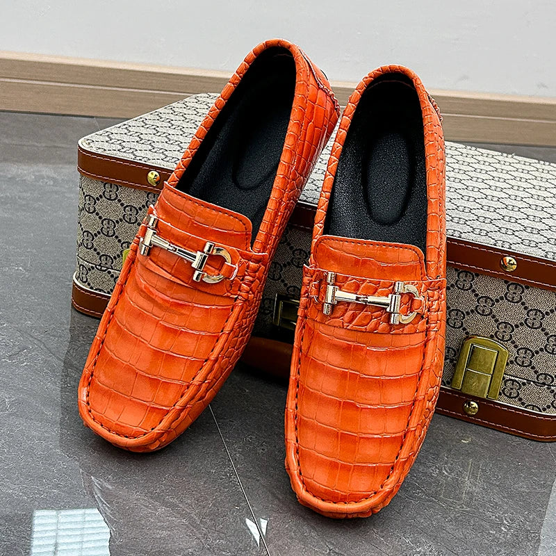 Mocassin Croco Vernis Homme