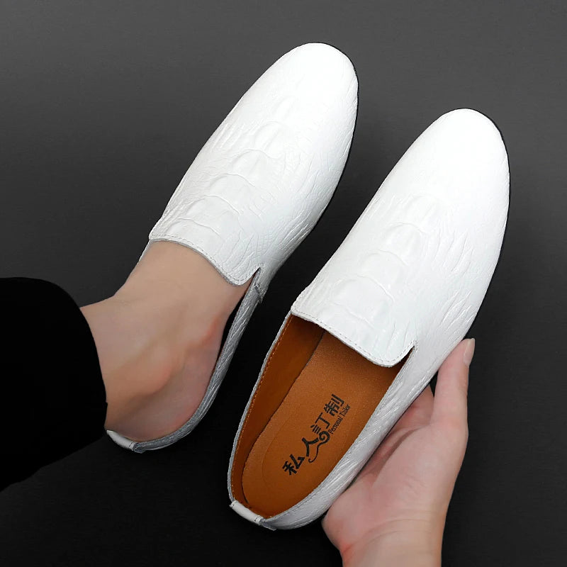 Mocassin Ouvert Croco Homme