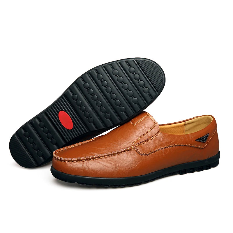 Mocassin Noir Homme Grande Taille