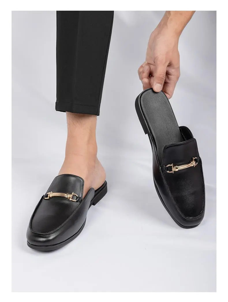Mocassin Mule Homme Noir
