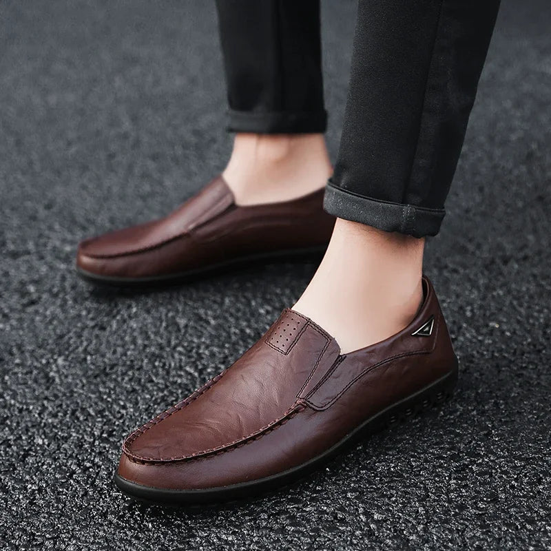 Mocassin Noir Homme Confortable