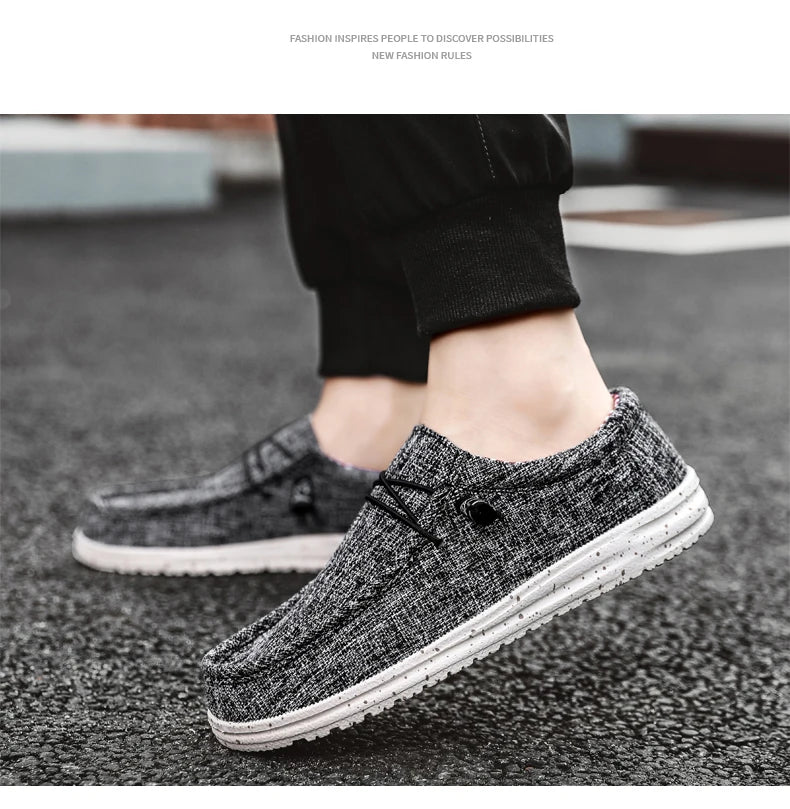 Mocassin Toile Homme Grande Taille