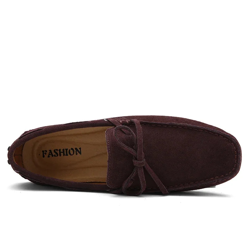 Suede Shoes Men Size 38-49 Luxury Men Loafers Soft Moccasins Man High Quality Shoes Casual Genuine Leather Driving Flats Penny