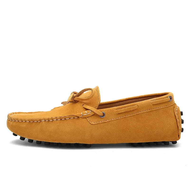 Suede Shoes Men Size 38-49 Luxury Men Loafers Soft Moccasins Man High Quality Shoes Casual Genuine Leather Driving Flats Penny