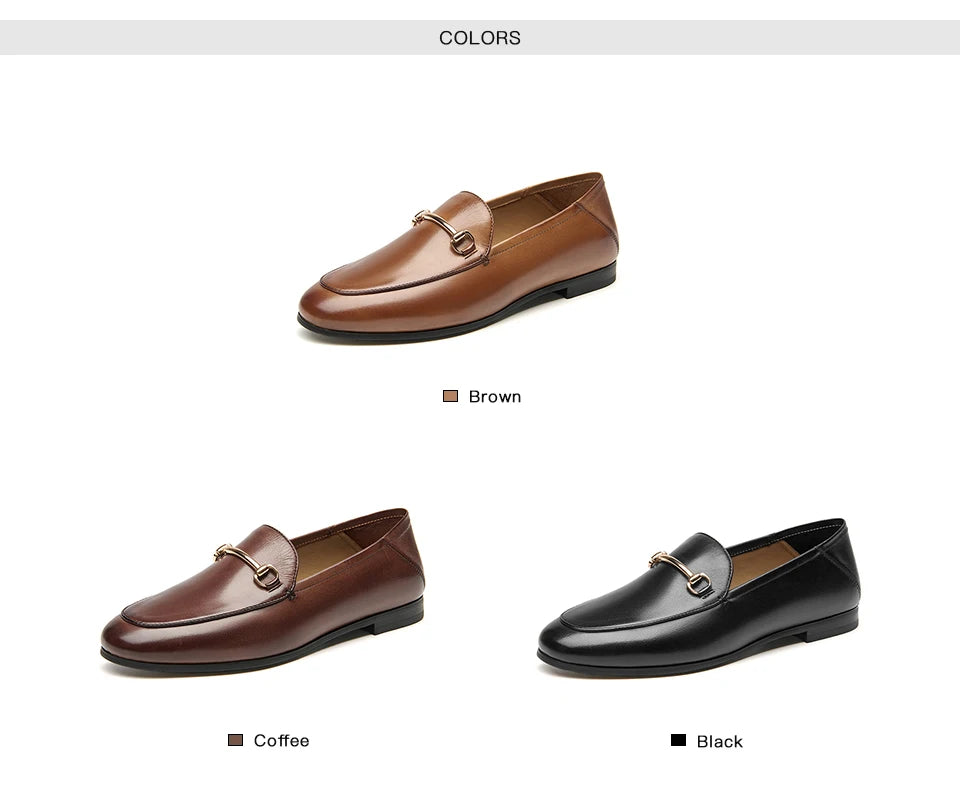 BEAUTODAY Dress Shoes Women Loafers Cow Leather Sheepskin Rubber Formal Business Suit Ladies 2025 Spring Autumn Handmade 27171