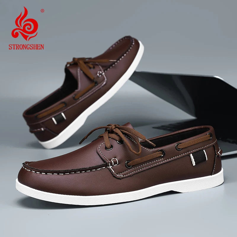 Mocassin Bateau Homme Marron