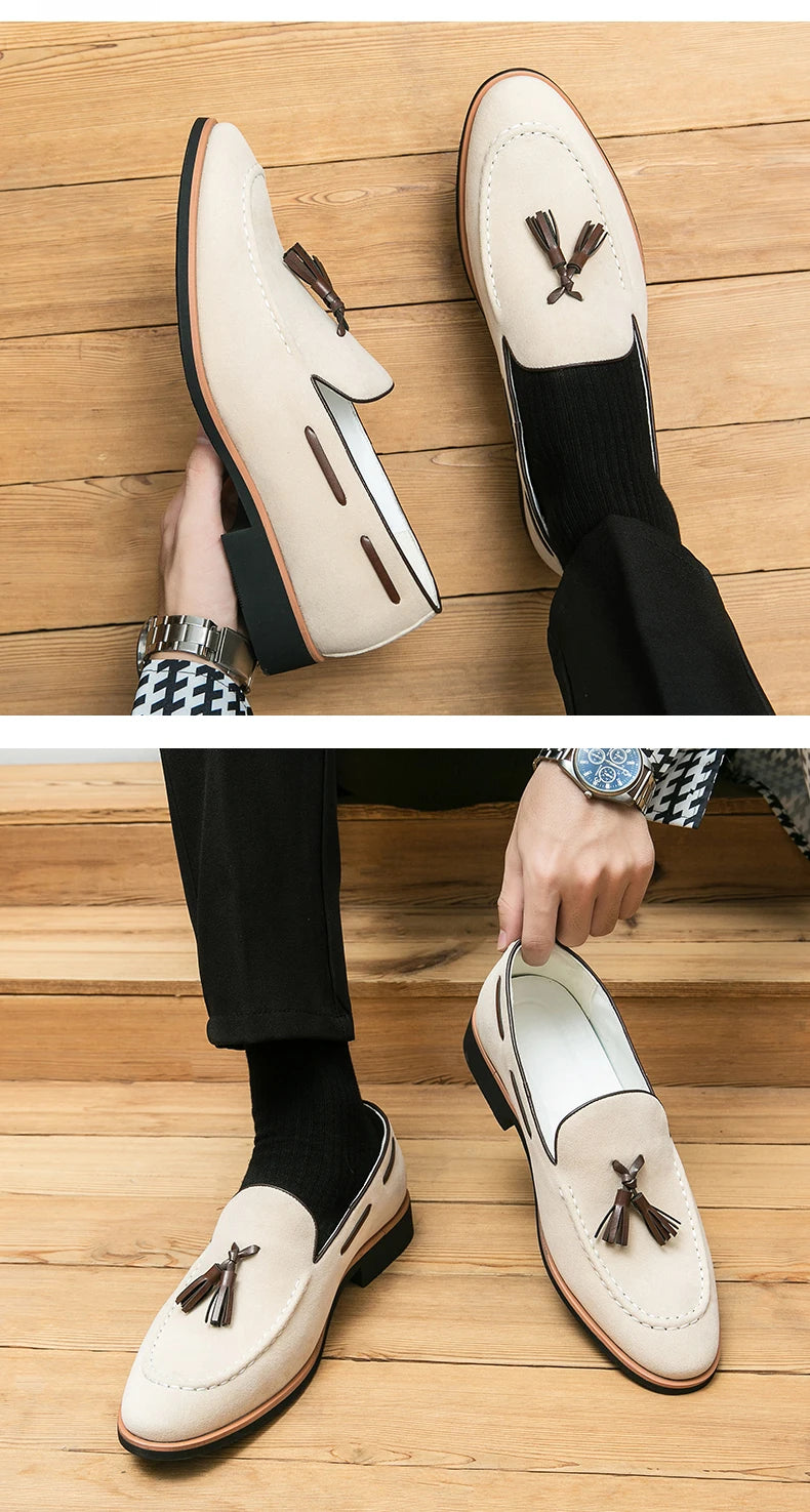 Mocassin Gris Homme Daim