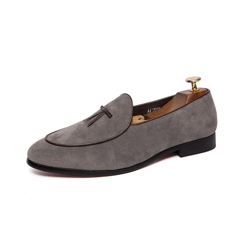 Mocassin Gris Homme Daim